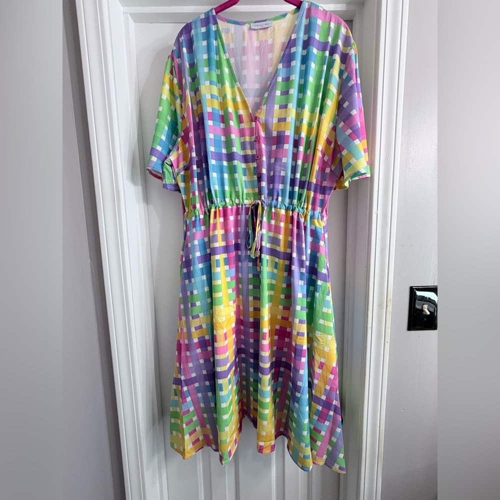 Little Party Dress Colorful Plaid Dress